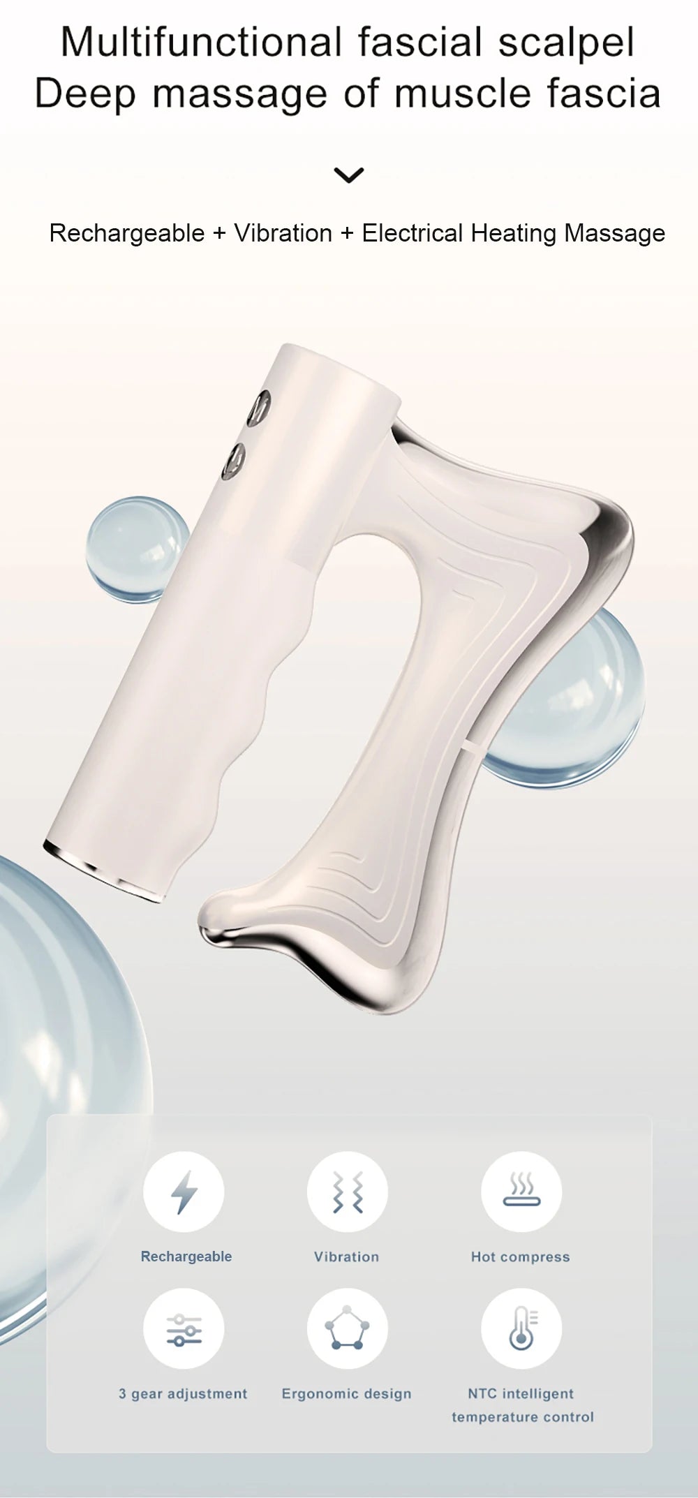 Heated Deep Tissue Massage Blade — Fascia Recovery Tool