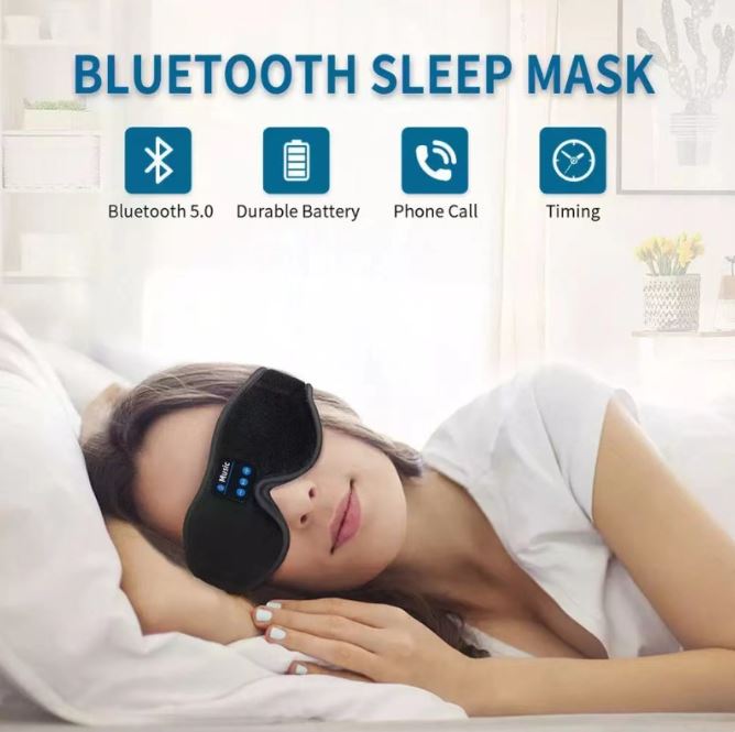 3D Bluetooth Sleep Eye Mask — Total Blackout + HD Audio