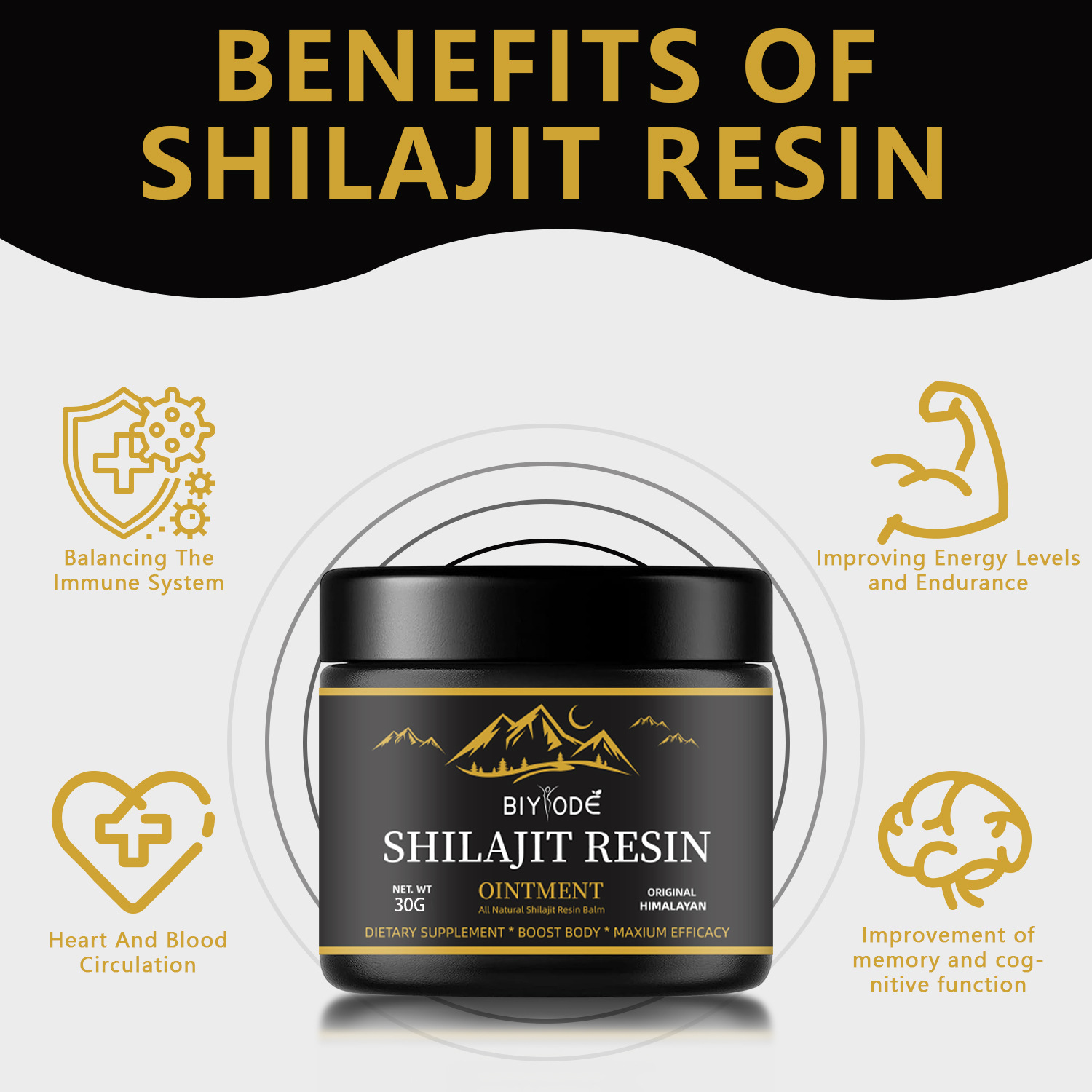 Pure Himalayan Shilajit Resin — 30g Mineral Complex
